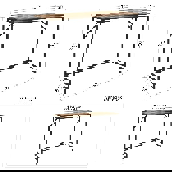 Dorel Home Quincy Writing Desk Weathered Oak
