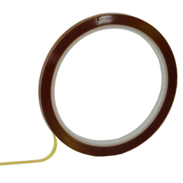 Brown adhesive tape roll with a glossy finish, ideal for crafting and vinyl applications, showcasing its smooth texture and flexibility