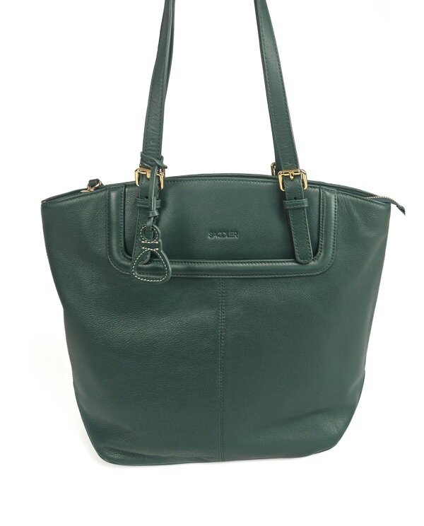 SADDLER Sienna Zip Top Tote Shopper Bag for Women - Handmade by Saddler