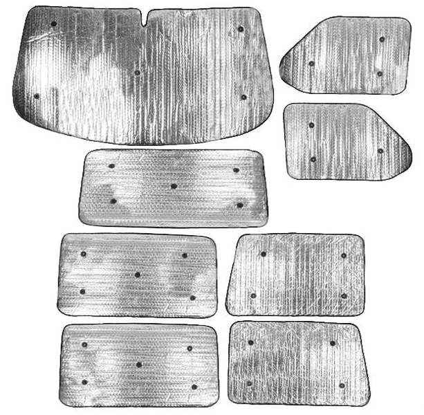 Luxury Thermal Blinds Internal Window Cover 8 Piece Set Fits VW T4 SWB