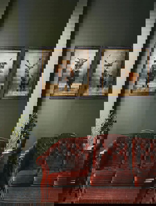 Exceptional Art Highland Stag - Oxford square frame