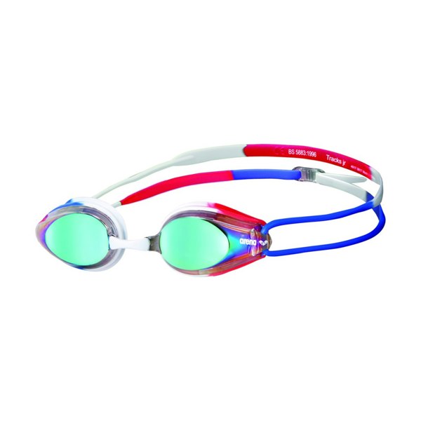 Arena Childrens/Kids Tracks Swimming Goggles - Gold/Blue/Red
