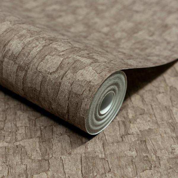 Grandeco Boutique Azobe Cork Effect Luxury Weight Embossed Wallpaper,  Deep Taupe