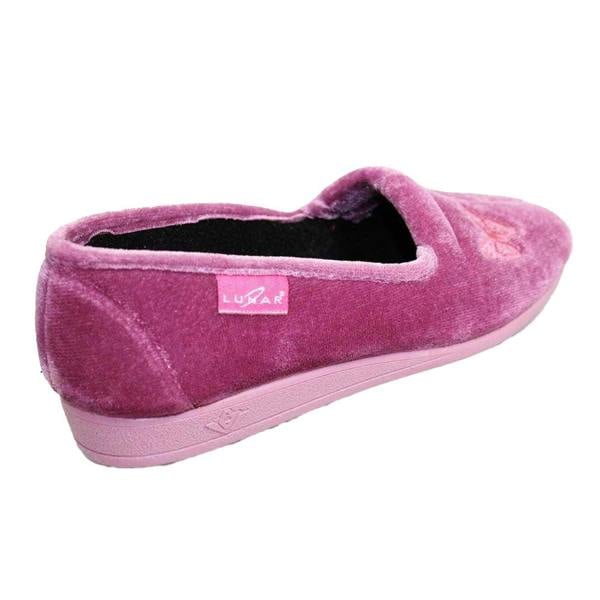 Lunar Womens/Ladies Butterfly Slippers - Heather - 