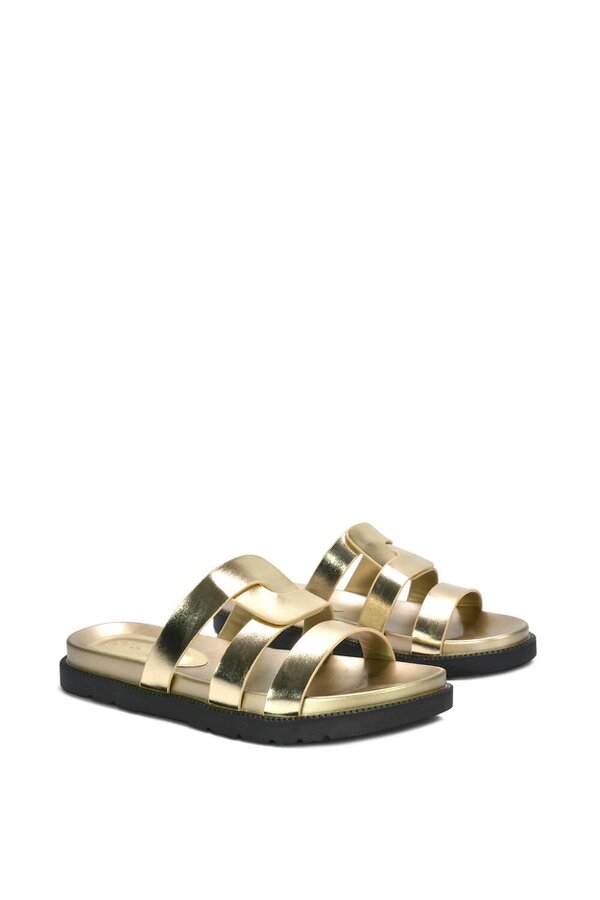 XY LONDON Flat Slider Sandals With Comfortable Footbed