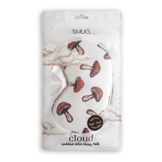 Cloud Padded Satin Sleep Mask - Toadstool Print