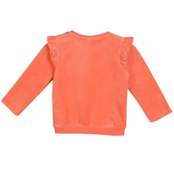 Baby Girls Floral Embroidered 2pc Set, Peach - Minicuddles
