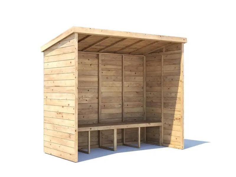 Dunster House  Garden Arbour With Pent Roof, W2.4m x D1.2m / W8' x D4', Pressure Treated, Apocallipo