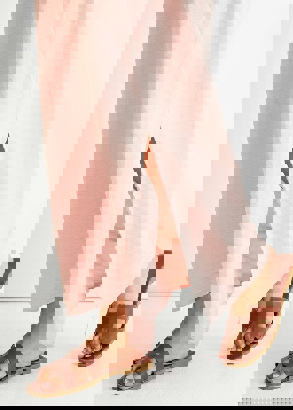 Gini London Blush Strappy Cross Back Airflow Oversized dress