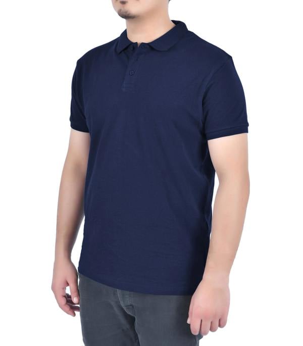 Mens Classic Short Sleeve Polo Shirt - Navy
