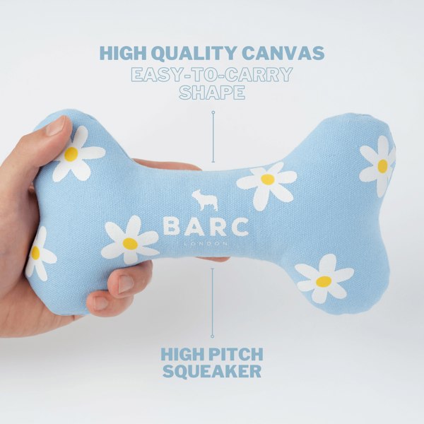 Barc London Daisy Squeaky Dog Bone Toy