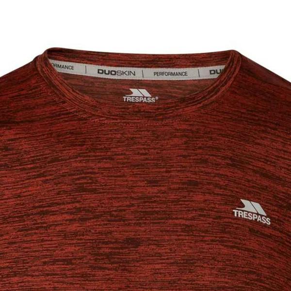 Trespass Mens Kearsley Active Top - Burnt Orange Marl - 