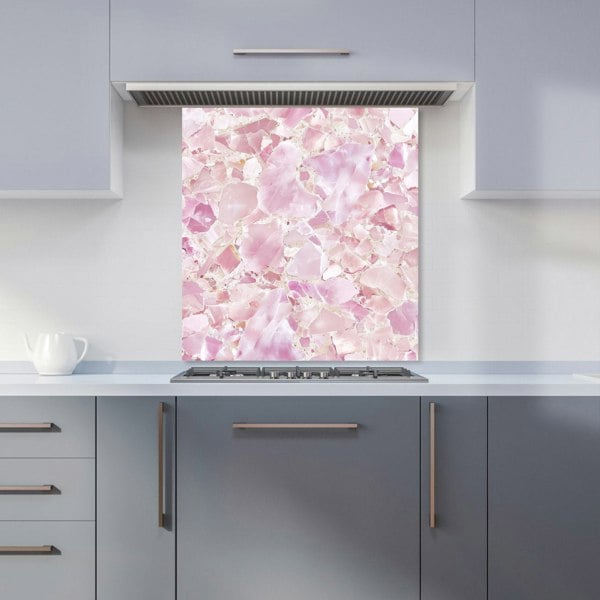 Warren Reed - Designer Light Pink Quartz Effect Kitchen Splashback