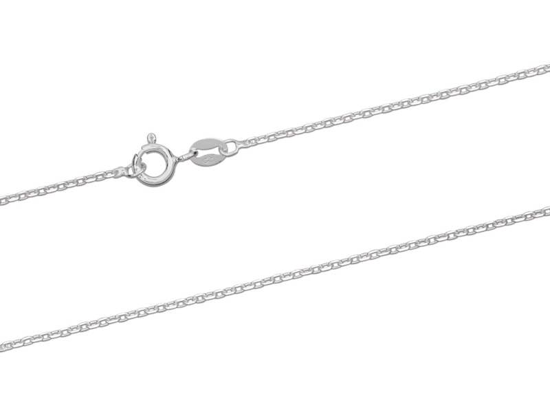 Cooksongold 925 Sterling Silver Diamond Cut Oval Trace Necklace Chain