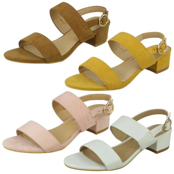 Spot On Ladies Spot On Block Heel Mules F12014