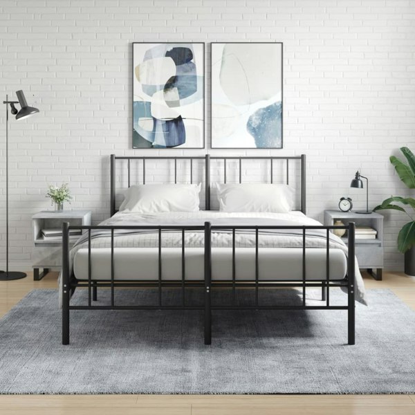 Berkfield Bedside Cabinets 2 pcs Concrete Grey 40x35x50 cm Engineered Wood