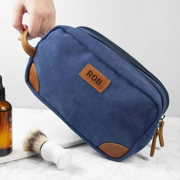 Personalised Deluxe Denim Wash Bag - main product image