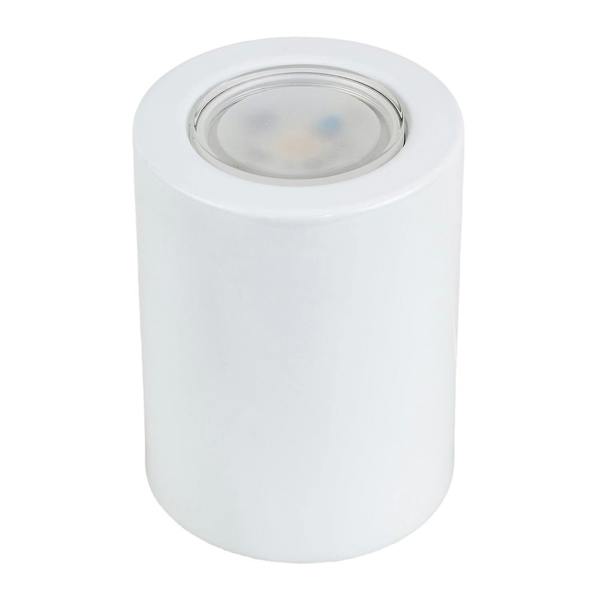 Cylindrical White LED Uplighter with Minimalist Architectural Design Image 3
