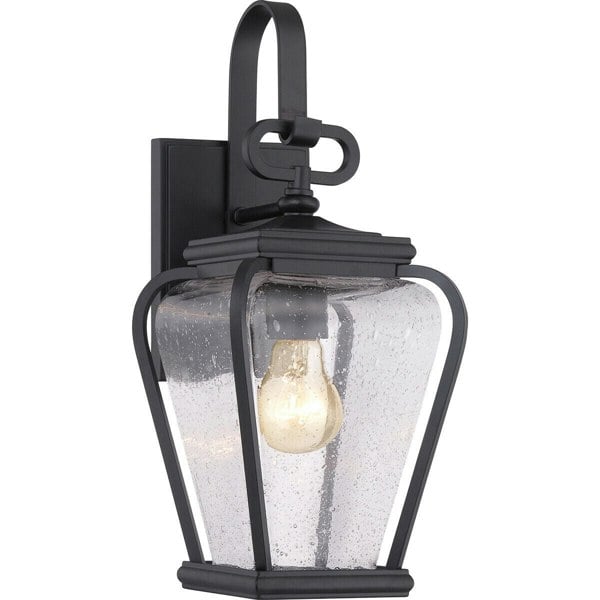 Outdoor IP44 Wall Light Sconce Mystic Black LED E27 60W Bulb External d02331 Loops