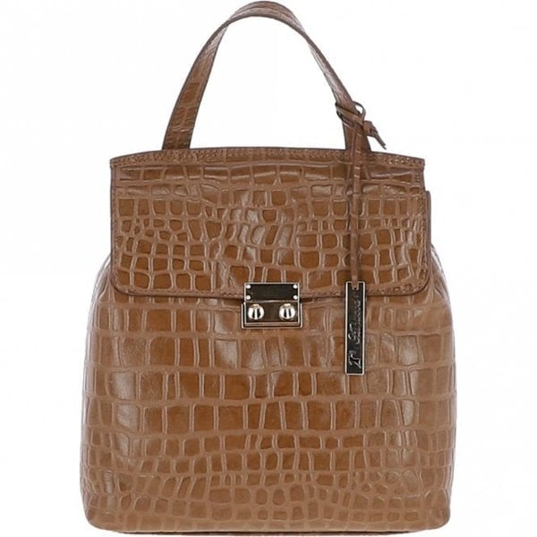 Ashwood Crocodile Print Leather Backpack: C-51