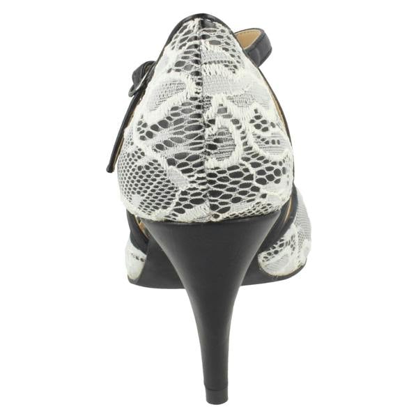 Anne Michelle Ladies Anne Michelle Pointed Toe Court Shoes