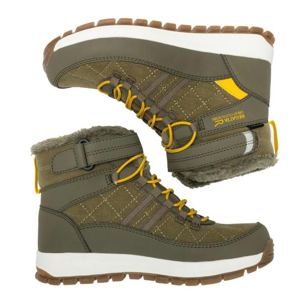 Regatta Childrens/Kids Elbourne Snow Boots - Bark Green/Sunset - 