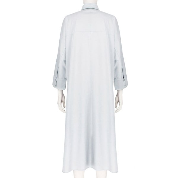 Max Mara Leisure shirt dress in a pale blue cotton blend fabric