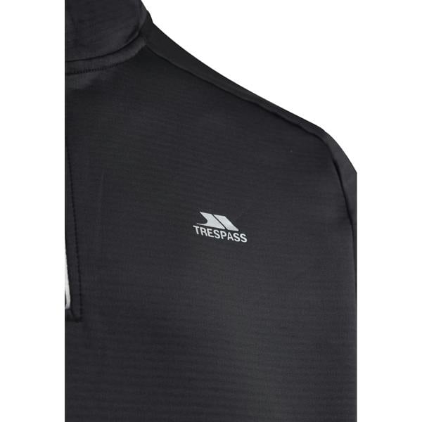 Trespass Mens Jay Quarter Zip Long-Sleeved Top - Black - 
