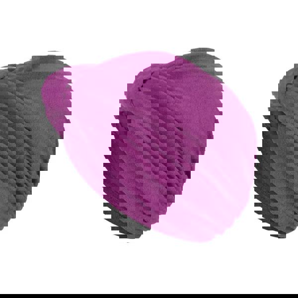 Stylish magenta sauna cap with twisted front turban hat design