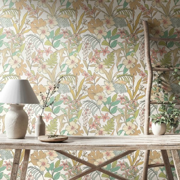 Hoopla Walls Oasis - Chalk & Sand 10m Wallpaper