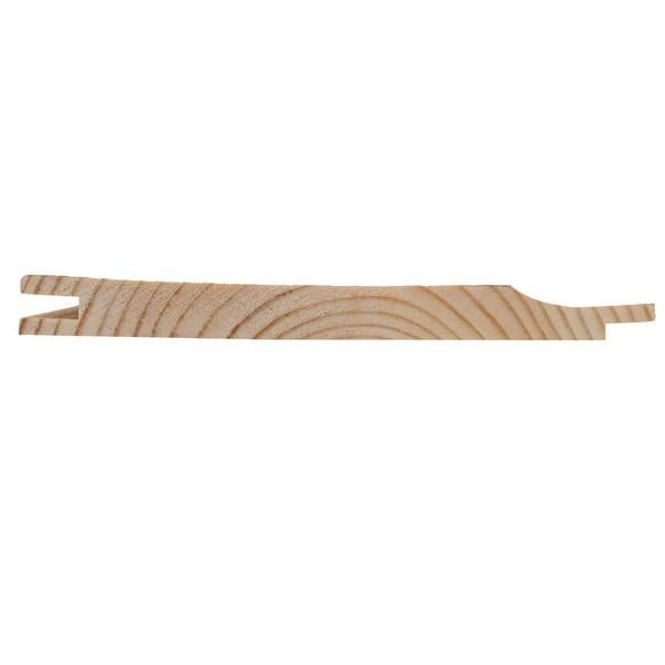 Snowdon Timber Untreated Tongue and Groove Shiplap Cladding (T) 12mm (W) 120mm (L) 2.4m - Pack of 10