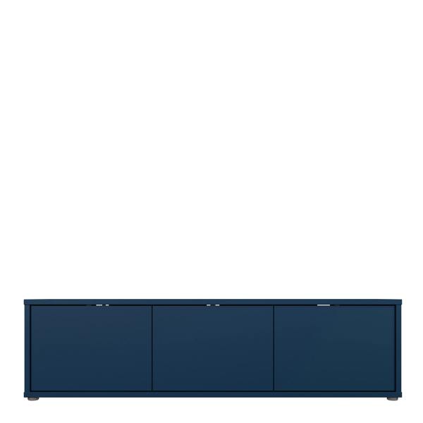 Furniture To Go Alice Springs Wide TV Cabinet with 3 Doors Push-to-Open in Night Blue