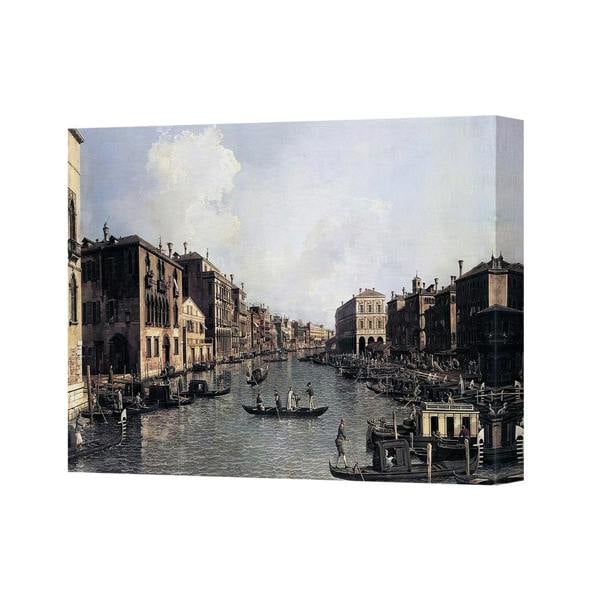 Benjamin Tate Design Venetian Canal Scene Canvas Print Wall Art Vintage Grand Canal View