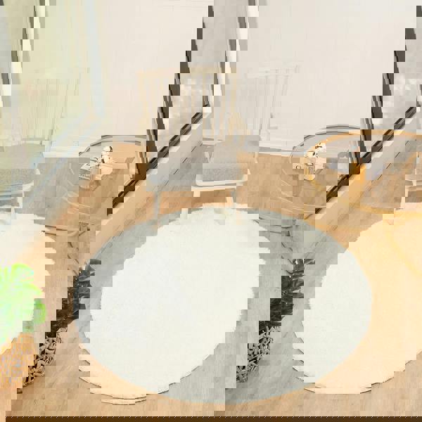 Livabliss Cloudy Shag-Solid Color Ivory Plush Soft Pile Rug