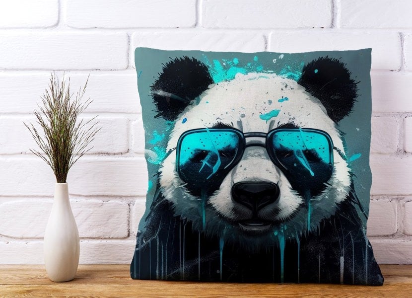 Warren Reed Panda With Blue Glasses Splashart Cushions