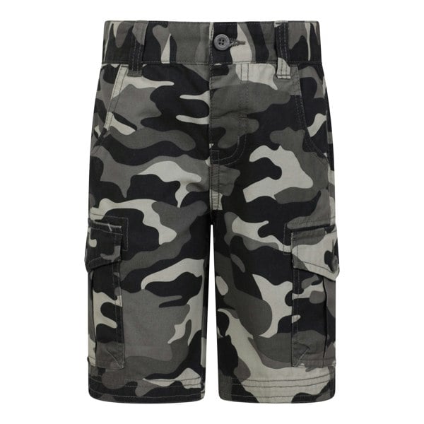 Mountain Warehouse Childrens/Kids Camo Cargo Shorts - Black