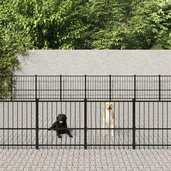 Berkfield Outdoor Dog Kennel Steel 75.27 m�__