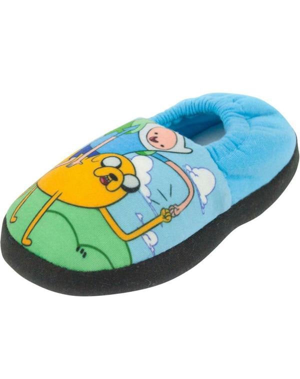 Adventure Time Boys Blue Multi-Character Printed Graphic Mule Slippers