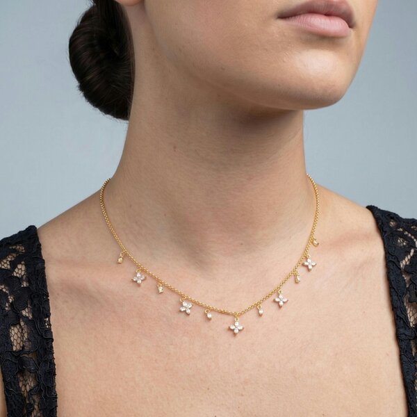 Uchi & Soto Kinmokusei Gold Floral Necklace