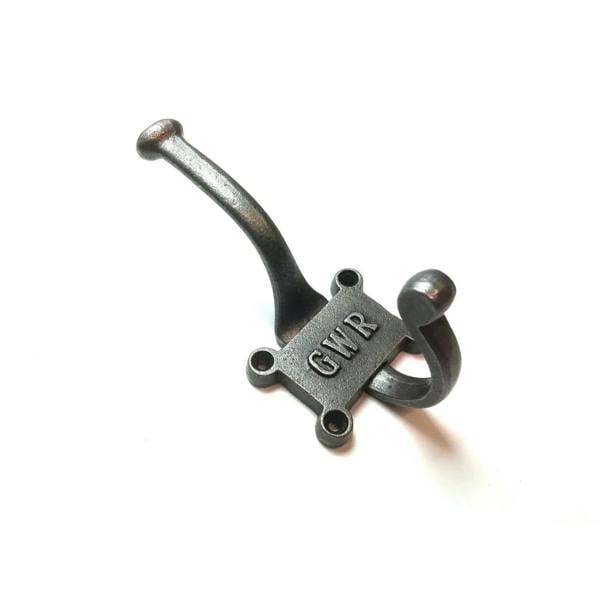GWR Coat Hook 2 Part 4 Screw 125mm - Pack of 5 Hooks