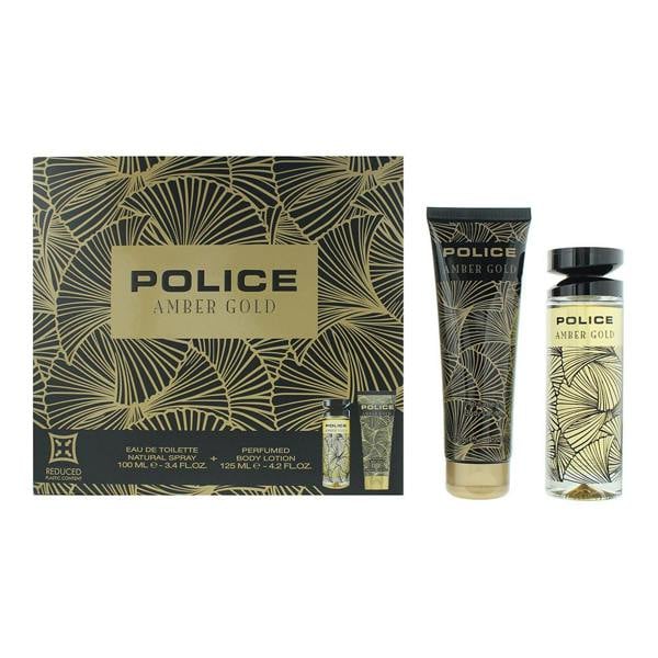 Police Amber Gold Eau De Toilette 100ml + Body Lotion 125ml Gift Set