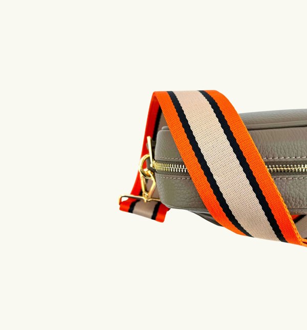 Apatchy Orange, Tan and Black Stripe Strap