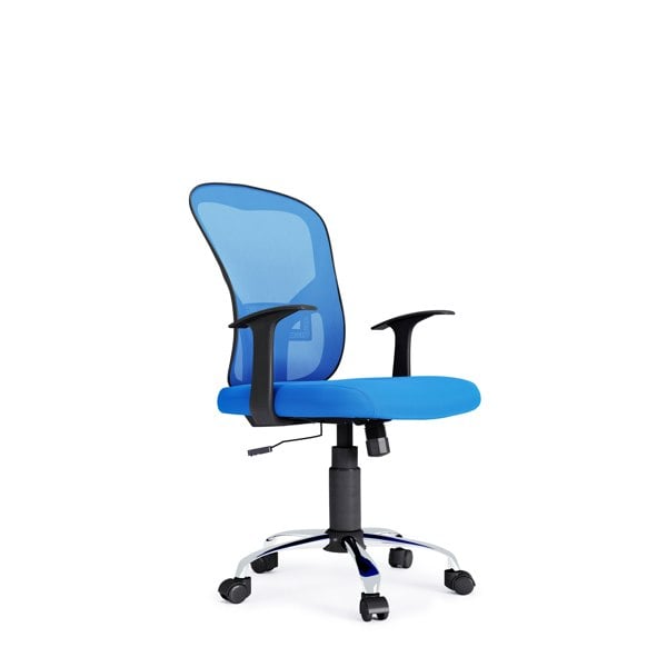 Dorel Home Tampa Office Chair with Wheels in Blue Fabric