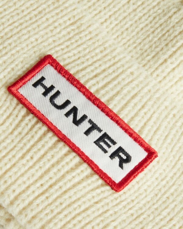 Hunter Acksley Ribbed Beanie - Antique White