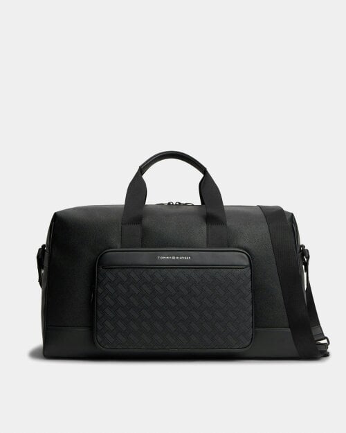 Tommy Hilfiger TH Modern Monogram Mens Duffle Bag - Black