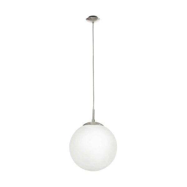 EGLO Rondo Ø 25cm Opal And Nickel Matt Single Pendant