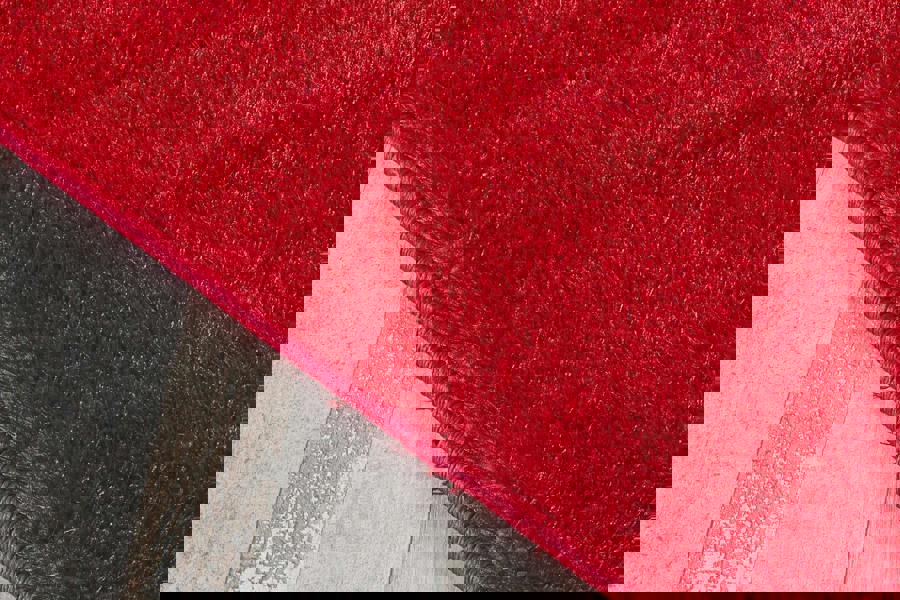 Smart Living Polyester Shaggy Rug - Burgundy