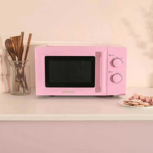 Hamilton Beach Miami Manual 800W Microwave - Flamingo Pink - Hamilton Beach UK