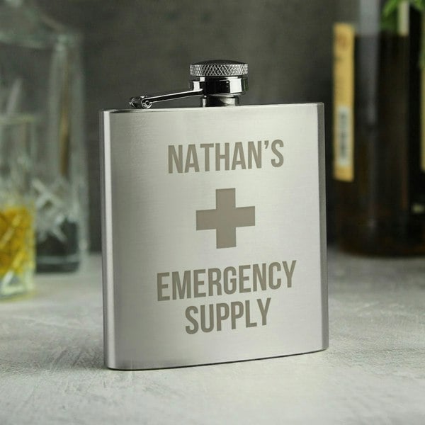 Personalised Memento Company Personalised Emergency Supply Hip Flask
