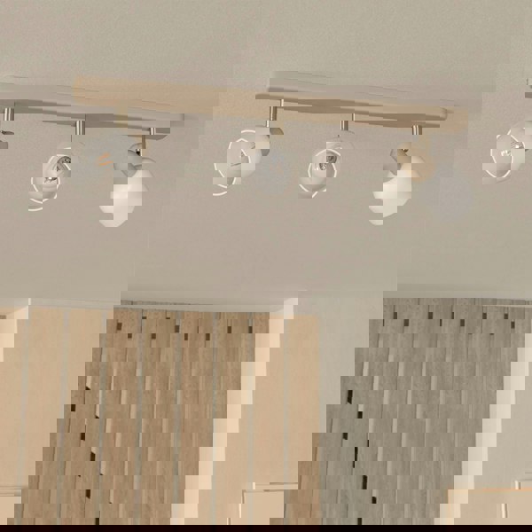 EGLO Corato Sandy Steel/Glass Adjustable 3-Light Spotlight